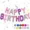Purple & Pink Mylar Foil Birthday Banner – 16-Inch Happy Birthday Letter Balloons for Party Decorations (Purple and Pink) 2 x 0.5 x 4 inches
